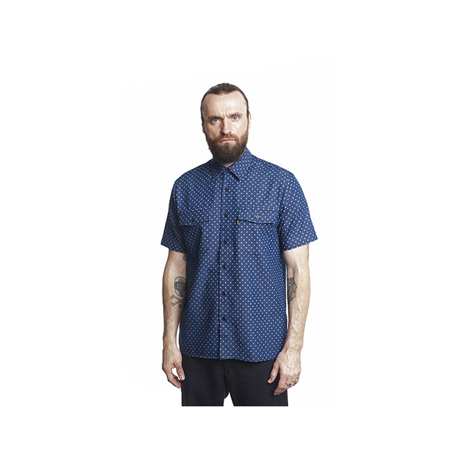 310 Short Sleeve Shirt - Navy Dots